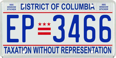 DC license plate EP3466