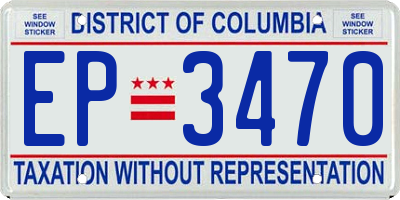 DC license plate EP3470