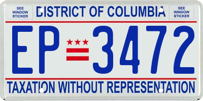DC license plate EP3472