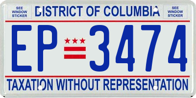 DC license plate EP3474
