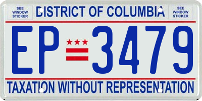 DC license plate EP3479