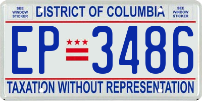 DC license plate EP3486