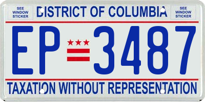 DC license plate EP3487