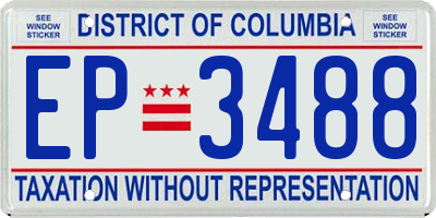 DC license plate EP3488