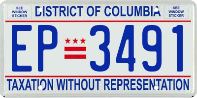 DC license plate EP3491