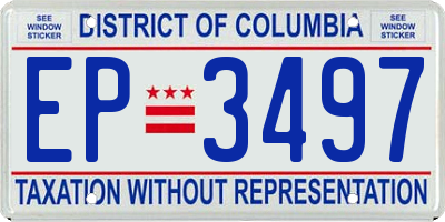 DC license plate EP3497
