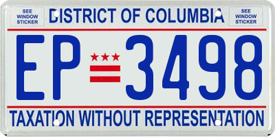 DC license plate EP3498