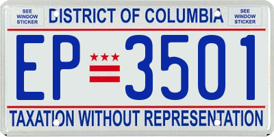 DC license plate EP3501