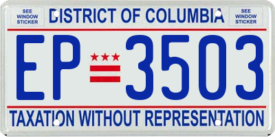 DC license plate EP3503