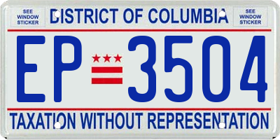 DC license plate EP3504