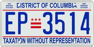 DC license plate EP3514