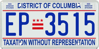 DC license plate EP3515