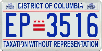 DC license plate EP3516