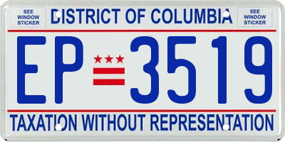 DC license plate EP3519