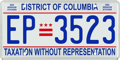 DC license plate EP3523