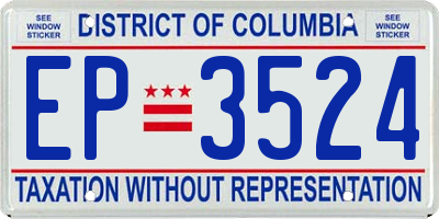 DC license plate EP3524
