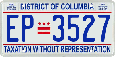 DC license plate EP3527