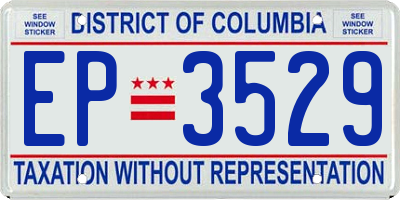 DC license plate EP3529