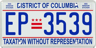 DC license plate EP3539