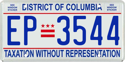 DC license plate EP3544