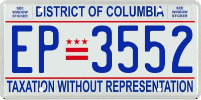 DC license plate EP3552
