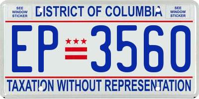 DC license plate EP3560