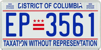 DC license plate EP3561