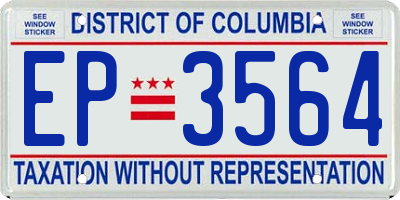 DC license plate EP3564