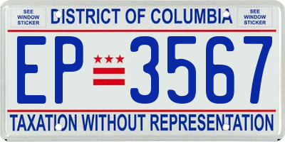 DC license plate EP3567