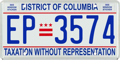 DC license plate EP3574
