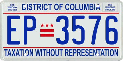 DC license plate EP3576