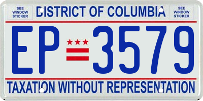 DC license plate EP3579