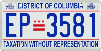 DC license plate EP3581