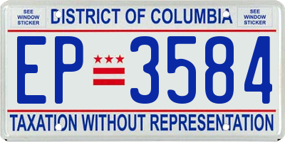 DC license plate EP3584