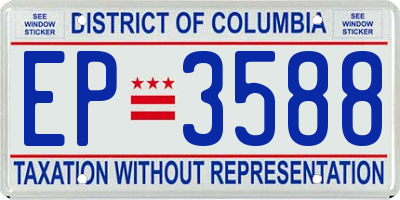 DC license plate EP3588