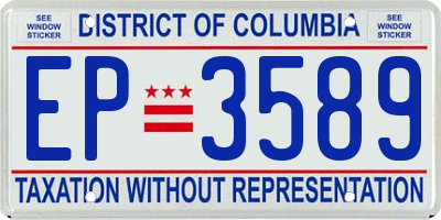 DC license plate EP3589