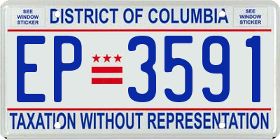 DC license plate EP3591