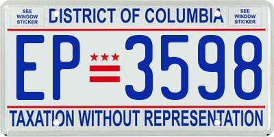 DC license plate EP3598