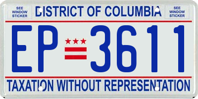 DC license plate EP3611