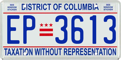 DC license plate EP3613