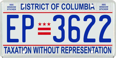 DC license plate EP3622