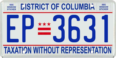 DC license plate EP3631