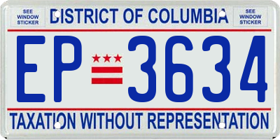 DC license plate EP3634