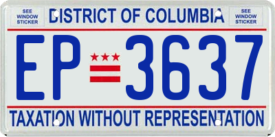 DC license plate EP3637