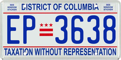 DC license plate EP3638