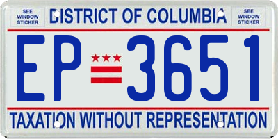 DC license plate EP3651