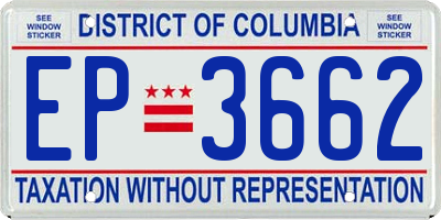 DC license plate EP3662