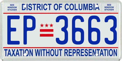 DC license plate EP3663