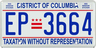 DC license plate EP3664