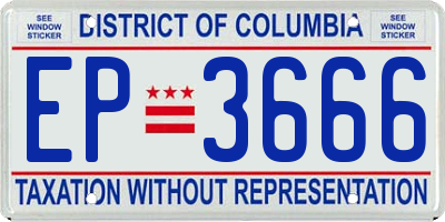 DC license plate EP3666